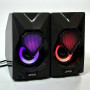 Колонка комп'ютерна Jedel S-502 з RGB підсвічуванням (USB+3.5mm) (10,5*6,5*6,0 см)