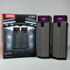 Колонка комп'ютерна Jedel S562 з RGB підсвічуванням (USB+3.5mm) (20,5*10,0*7,0 см)