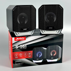 Колонка комп'ютерна Jedel S-561 з RGB підсвічуванням (USB+3.5mm) (21,5*11,5*13,0 см)