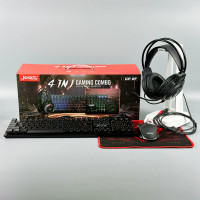 УЦІНКА Ігровий комплект Jedel CP-09 4в1 (клавіатура + миша + навушники + килимок) (з Eng розкладкою) (тріщина на клавіатурі)