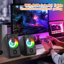 Колонка компьютерная Kisonli L-1010 Led (USB2.0) (6,5*10,8*9,0 см)