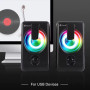 Колонка компьютерная Kisonli L-1010 Led (USB2.0) (6,5*10,8*9,0 см)