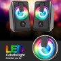 Колонка компьютерная Kisonli L-1010 Led (USB2.0) (6,5*10,8*9,0 см)