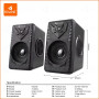 Колонка комп'ютерна Kisonli T-008A 4bass (USB2.0) (8,1*9,5*13,6 см)