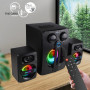Колонка комп'ютерна Kisonli TM-9000A RGB + Bluetooth акустична система (23,6*17,0*17,0 см)