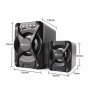 Колонка комп'ютерна Kisonli U-2500BT + Bluetooth акустична система (13,2*13,0*10,0 см)