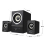 Колонка комп'ютерна Kisonli U-2700BT + Bluetooth акустична система (17,8*17,6*11,5 см)
