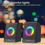 Колонка комп'ютерна Kisonli X28 RGB + Bluetooth (10,4*7,0*6,5 см)
