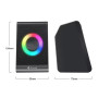 Колонка комп'ютерна Kisonli X28 RGB + Bluetooth (10,4*7,0*6,5 см)
