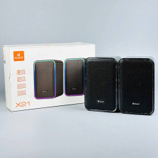 Колонка комп'ютерна Kisonli X21 RGB + Bluetooth (16,7*10,8*10,4 см)