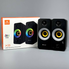 Колонка комп'ютерна Kisonli X8 RGB (18,0*9,0*8,0 см)