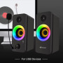 Колонка комп'ютерна Kisonli X8 RGB (18,0*9,0*8,0 см)