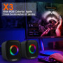 Колонка комп'ютерна Kisonli X3 RGB (9,3*7,4*7,0 см)