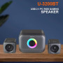 Колонка комп'ютерна Kisonli U-3200BT RGB + Bluetooth акустична система (USB2.2) (15,0*13,0*10,4 см)