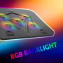 Підставка-охолоджувач для ноутбука Meetion CP3030 RGB 9-15.6inch
