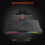 Підставка-охолоджувач для ноутбука Meetion CP4040 RGB 9-17inch
