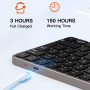 Клавіатура бездротова Meetion iKey K210 2.4G+BT, 300mAh (з Eng розкладкою)