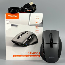 Мишка бездротова Meetion BTM001 RGB 7keys, 2400dpi (Connector: Bluetooth+2.4G USB)