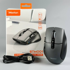 Мишка бездротова Meetion BTM001 RGB 7keys, 2400dpi (Connector: Bluetooth+2.4G USB)