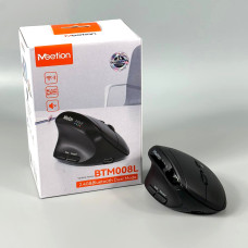 Мишка бездротова ергономічна Meetion BTM008L 2400dpi, 400h (Connector: Bluetooth + 2.4G USB, Type-C)