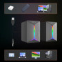 Колонка комп'ютерна Meetion SP2011 3.5mm+USB, 3W*2, RGB (6,7*7,9*9,8 см)
