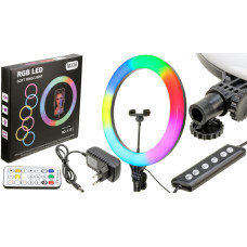 Кільцева світлодіодна Led Лампа RGB MJ38 з затискачем для телефону (38см)