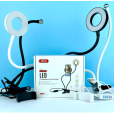 Кільцева світлодіодна Led Лампа стійка XO BGD001/LS-90 3.5 inch 2в1 з затискачем для телефону