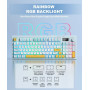 Клавіатура бездротова мембранна Onikuma G80 RGB Bluetooth, дротове, 2.4G (94 клавіш) (з Eng розкладкою)