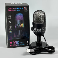Ігровий мікрофон Onikuma M930 RGB Condenser Gaming технологія Plug and Play (від USB)