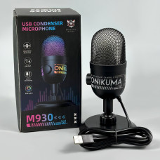Ігровий мікрофон Onikuma M930 RGB Condenser Gaming технологія Plug and Play (від USB)