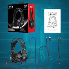 Навушники комп'ютерні Onikuma X15 Pro RGB з мікрофоном