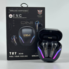 Бездротові навушники Onikuma T27 ENC (2 режим підключення: BT5.3+2.4G) BLACK
