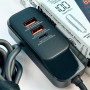 Автомобільний зарядний пристрій Remax RCC355 Yayshih Series 2USB+2Type-C 120W PD+QC з подовжувачем