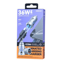 Автомобільний зарядний пристрій Remax CC06 Zinc Alloy PD36W+QC3.0