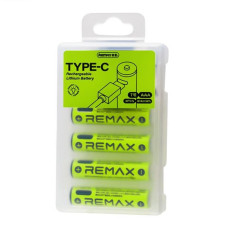 Акумуляторна літієва батарея Remax New Energy AAA 814mWh з зарядкою Type-C (4 шт.)