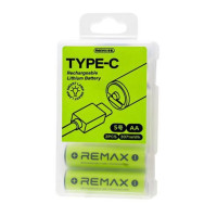 Акумуляторна літієва батарея REMAX New Energy AA 3071mWh з зарядкою Type-C (2 шт)