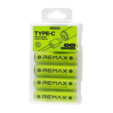 Акумуляторна літієва батарея REMAX New Energy AA 3071mWh з зарядкою Type-C (4 шт)