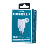 Мережевий зарядний пристрій Remax Kings RP-U18 GaN 30W