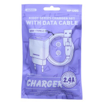 Мережевий зарядний пристрій Remax RP-U95 Kiddy Series 2.4A Type-C