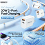 Мережевий зарядний пристрій Remax RP-U120 PD20W+18W Type-C to Lightning