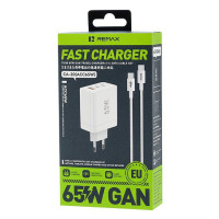 Мережевий зарядний пристрій Remax CA-20 Tigin Series GaN PD65W Type-C to Type-C