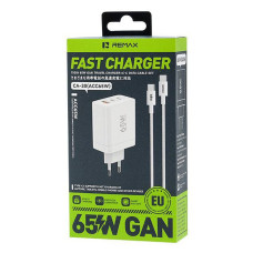 Мережевий зарядний пристрій Remax CA-20 Tigin Series GaN PD65W Type-C to Type-C