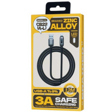 Data Cable Remax CB22 Lightning Raybeam Zink Alloy 3A 1.2m