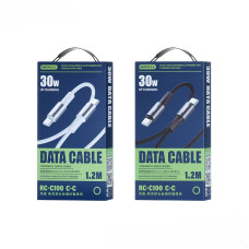 Data Cable Remax RC-C100 Fonsu Series Type-C to Type-C 30W 1.2m