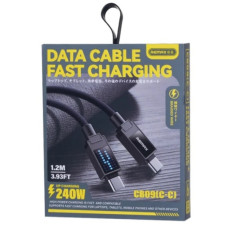 Data Cable Remax CB09 Rhythm Zinc Alloy Scrolling Lights Type-C to Type-C 1.2m