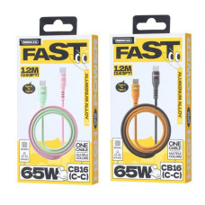 Data Cable Remax CB16 Glamorous Type-C to Type-C 65W 1.2m