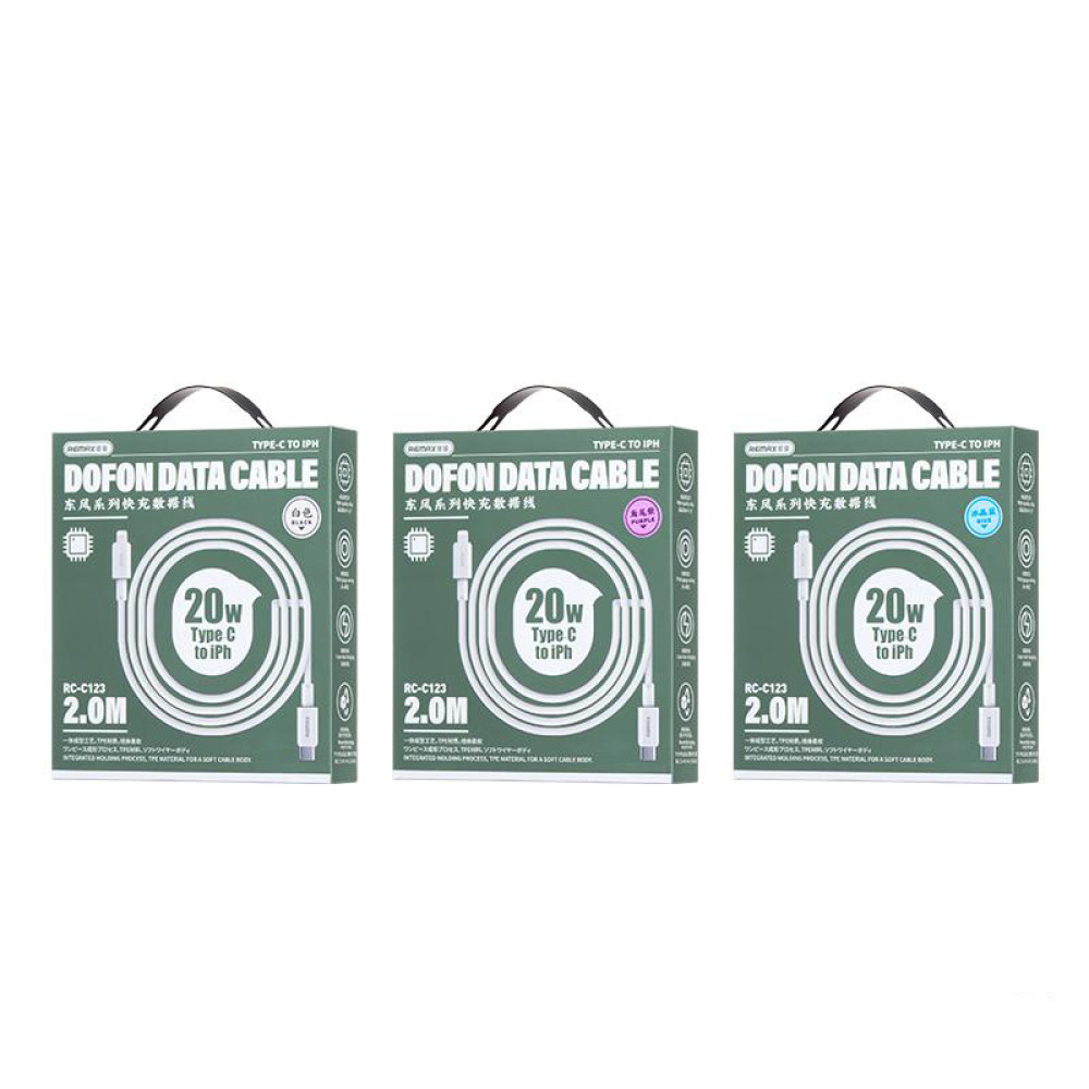Data Cable Remax RC-C123 Dofon Series Type-C to Lightning 20W 2m