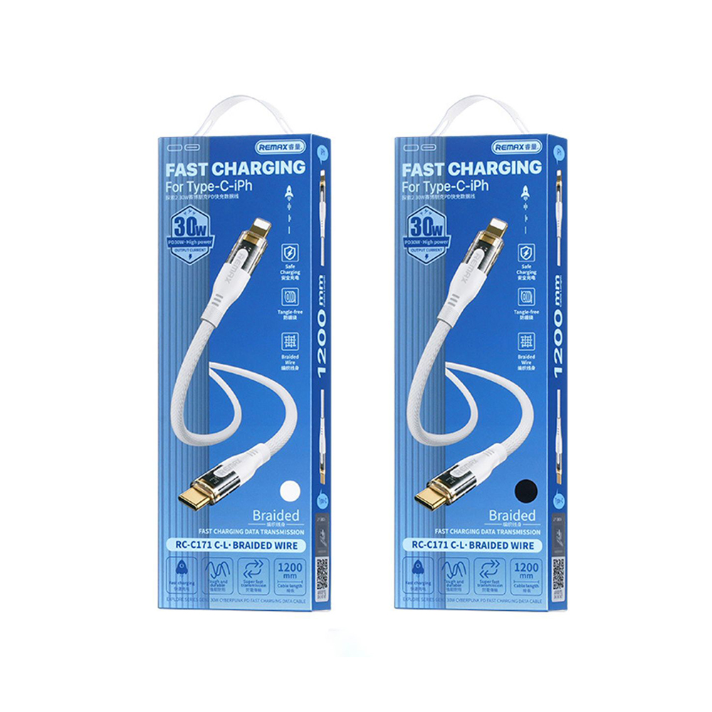 Data Cable Remax RC-C171 Explore Series Gen2 Cyberpunk Type-C to Lightning 30W 1.2m