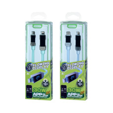 Data Cable Remax CB13 Type-C to Lightning Thunder Zinc Alloy 30W Display 1.2m