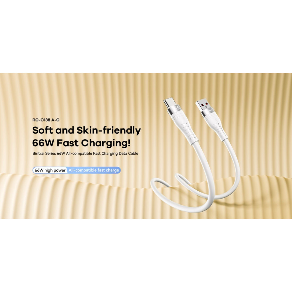 Data Cable Remax RC-C138 Bintrai Series Type-C 66W 1.2m